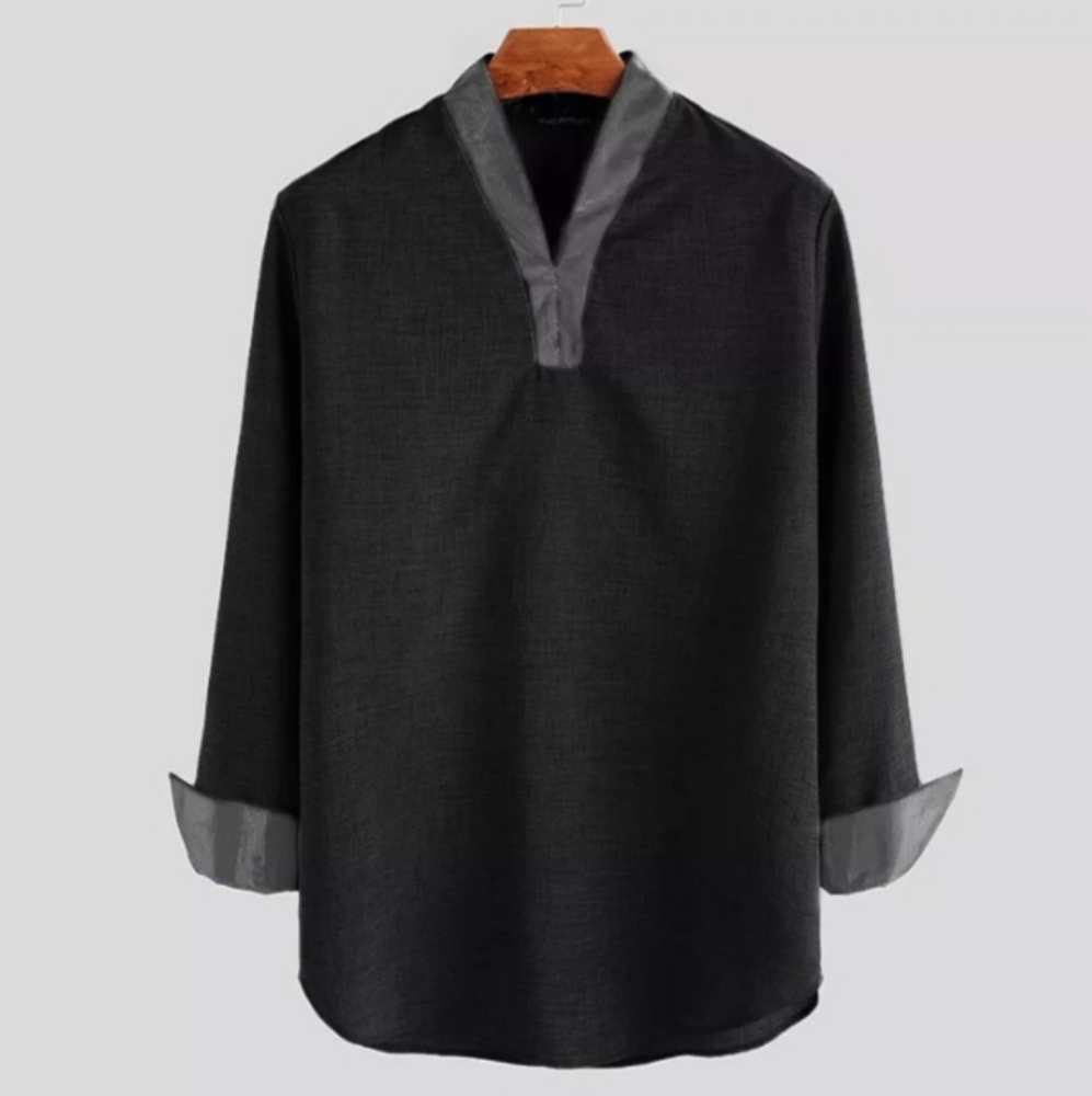 Men Traditional Long Sleeve Kurta Shirt